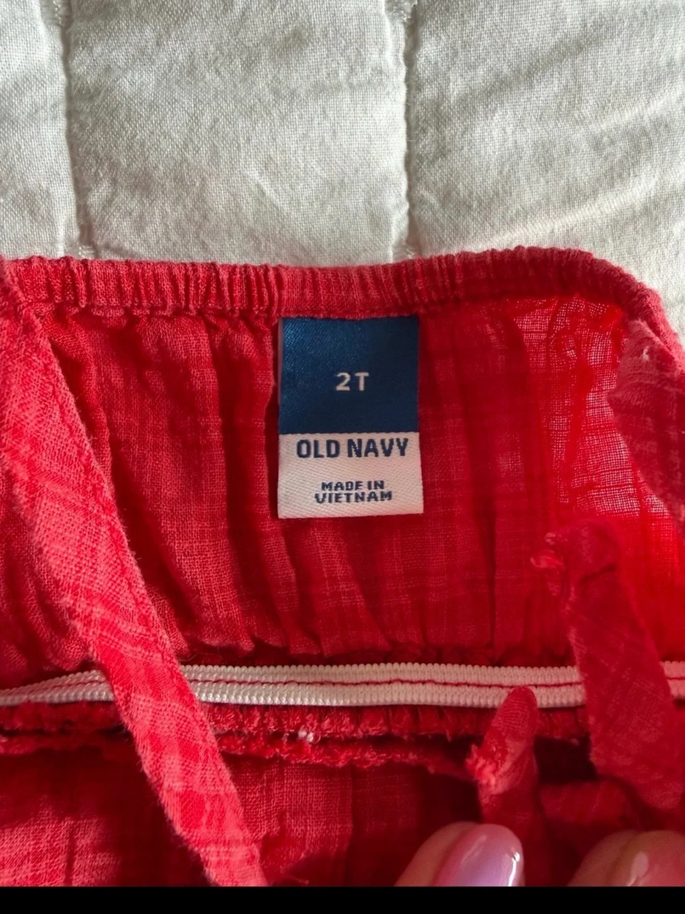 Old Navy Red Bubble Hem Tie Strap Dress 2T Cotton Blend Sundress